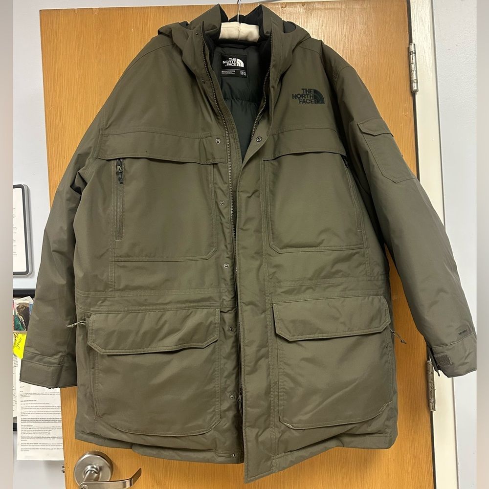 The North Face 3xl 550 Hyvent Goose Down Parka Jacket Olive Camo Green